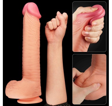 Ogromne dildo realistyczny wygląd przyssawka 30 cm